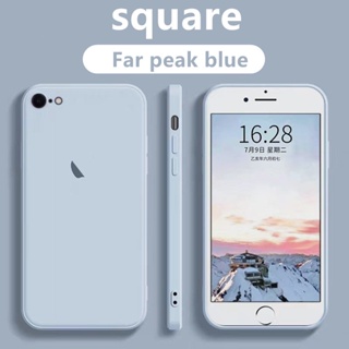 เคสโทรศัพท์มือถือ ซิลิโคน ทรงสี่เหลี่ยม สีพื้น สําหรับ iPhone 6s 6 plus 6s plus