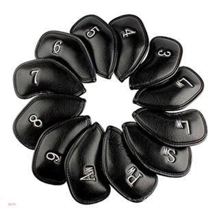 AOTO 12Pcs/Pack New Meshy Golf Iron Covers Set Golf Club for Head Cover for Most Brands Waterproof Durable