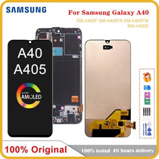 อะไหล่หน้าจอสัมผัสดิจิทัล LCD AMOLED 5.9 นิ้ว สําหรับ Samsung Galaxy A40 2019 A405 A405F/DS Galaxy A40