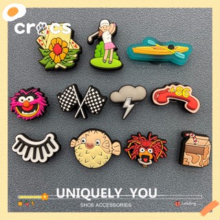 Crocs jibbitz charms การ์ตูนน่ารักรองเท้าดอกไม้ DIY อุปกรณ์ตกแต่งสําหรับ Crocs charm