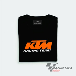 เสื้อยืดคอกลมเสื้อยืด คอกลม พิมพ์ลาย ktm racing team พร้อมแข่ง mandalika gp series motogp lombokS-5XL