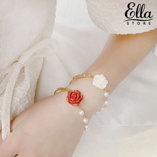 Ellastore123 สร้อยข้อมือ ทองแดง รูปผีเสื้อ กันการสึกหรอ เข้ากับทุกการแต่งกาย สําหรับผู้หญิง