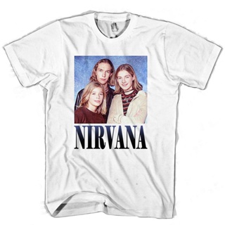 เสื้อยืดคอกลมแขนสั้นพิมพ์ลาย Nirvana Hansons สําหรับผู้ชาย