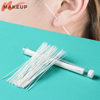  60/70pcs Pierced Ear Cleaning Set Disposable Earrings Hole Cleaner ear hole cleaning line Ear Hole Tools Kit Ear Hole Cleaning Line Paper Solution