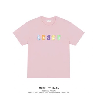 ขาย👕🔥【2023tshirts】(pre-order) เสื้อ make it rain (1)  care bear แคร์แบร์เสื้อยืดอนิเมะ（S-5XL）