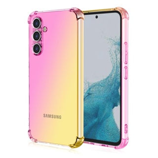 เคสโทรศัพท์มือถือแบบนิ่ม TPU ใส กันกระแทก ไล่โทนสีรุ้ง 2 สี สําหรับ Samsung Galaxy M54 M14 5G M13 M23 M53 M33 5G M31