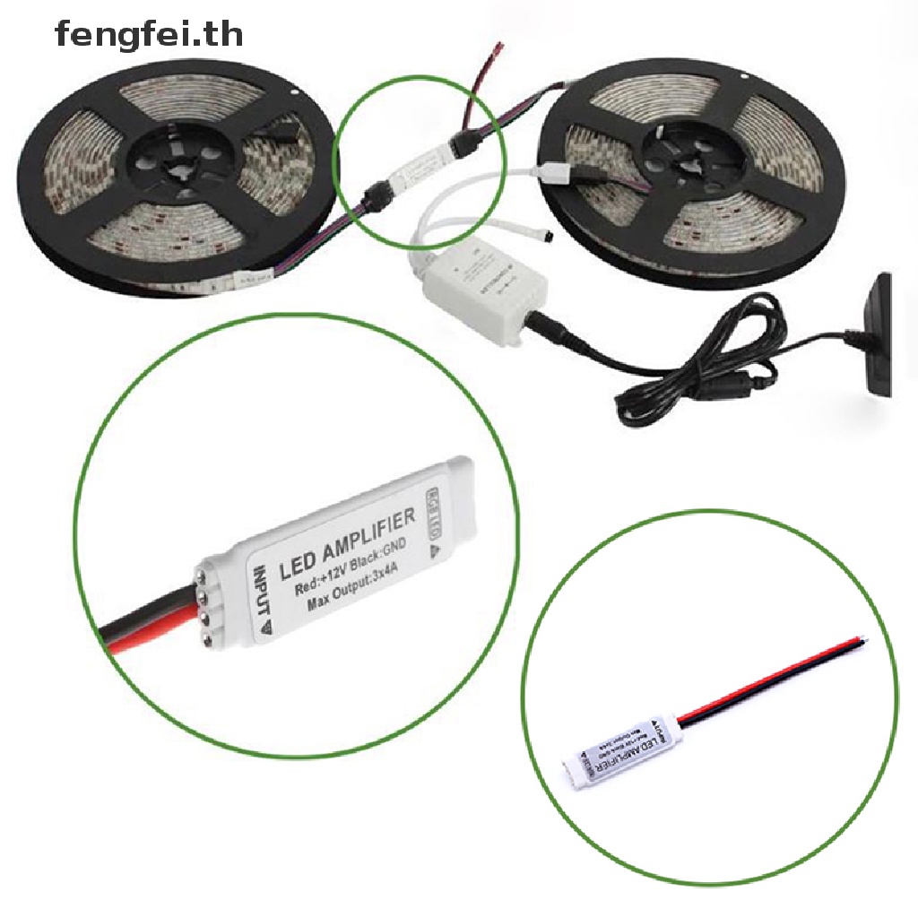 fengfei-dc12v-3-4a-144w-แถบขยายเสียง-rgb-led-ขนาดเล็ก-แบบพกพา-สําหรับแถบไฟ-led-rgb-smd-5050-2835-3528-5730-5630-3014-th