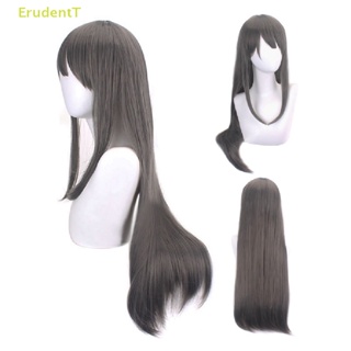 [ErudentT] Puella Magi Madoka Magica Akemi Homura วิกผมคอสเพลย์ วิกผมยาวตรง สีดํา [ใหม่]