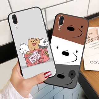 เคสโทรศัพท์มือถือ ซิลิโคนนิ่ม ลายหมีเปลือยสามตัว สําหรับ Huawei P20 P30 Lite Pro P20Lite P20Pro P30Lite P30Pro