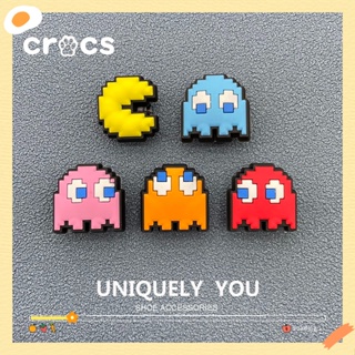 Crocs jibbitz charms Pac-man หัวเข็มขัด ลายการ์ตูน สําหรับตกแต่งรองเท้า crocs