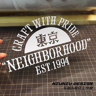 [พร้อมส่ง] Neighborhood สติกเกอร์ญี่ปุ่น สําหรับติดตกแต่งรถยนต์ รถมอเตอร์ไซค์ ตั้งแคมป์กลางแจ้ง RV Jimny