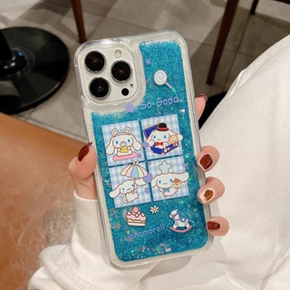 เคสโทรศัพท์มือถือ กันกระแทก มีทรายไหล ลายการ์ตูน Sanrio Kuromi Cinnamoroll My Melody สําหรับ Samsung Galaxy J4 J6 A6 A8 2018 J4Plus J6Plus J7Prime J5Prime J2Prime S9 S8 Plus