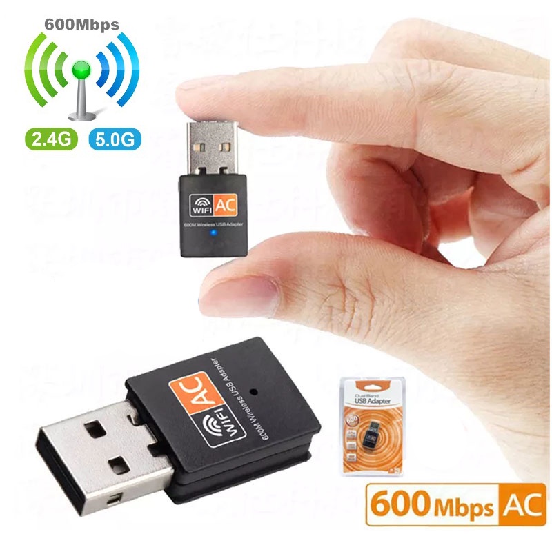 ตัวรับสัญญาณ-wifi-usb-wifi-ac-600mbps-ตัวรับ-wifi-สำหรับคอมพิวเตอร์-โน้ตบุ๊ค-แล็ปท็อป-รับไวไฟไม่มีเสา