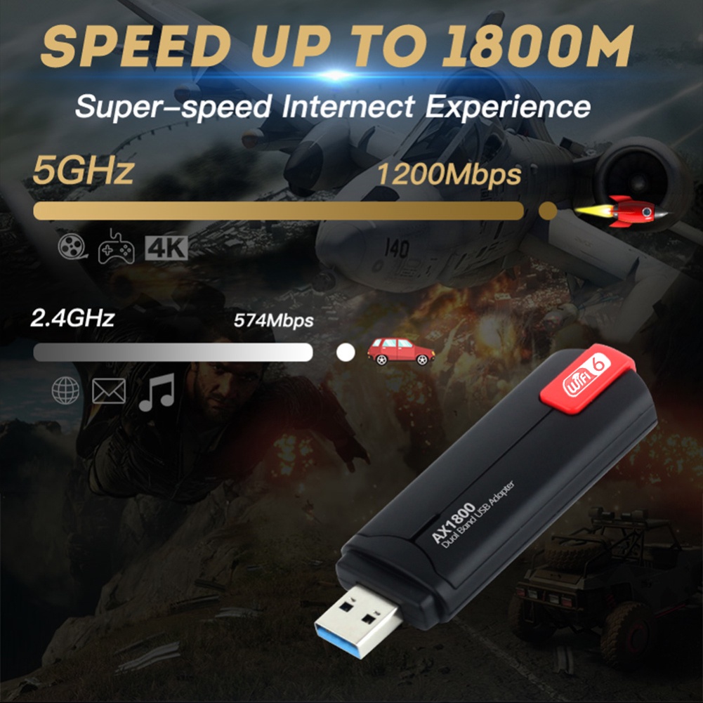 อะแดปเตอร์-usb-wifi-6-1800mbps-802-11ax-2-4g-5ghz-usb-3-0การ์ดเครือข่ายไร้สายรองรับ-windows-7-10-11