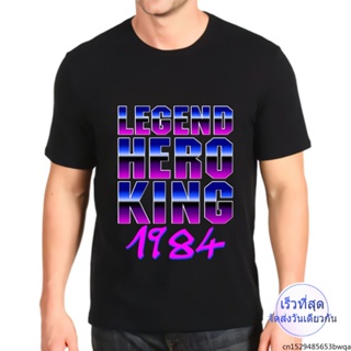 เสื้อยืดแฟชั่น 1984 เสื้อยืดพิมพ์ลาย Hero King King Brithday Tri Blend Anime Best Seller แฟชั่นผู้ชาย_03