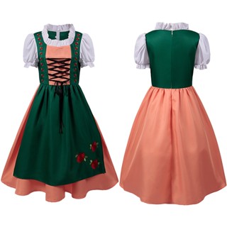 ชุดเดรส ลาย Oktoberfest Dirndl สไตล์เยอรมัน สําหรับผู้หญิง