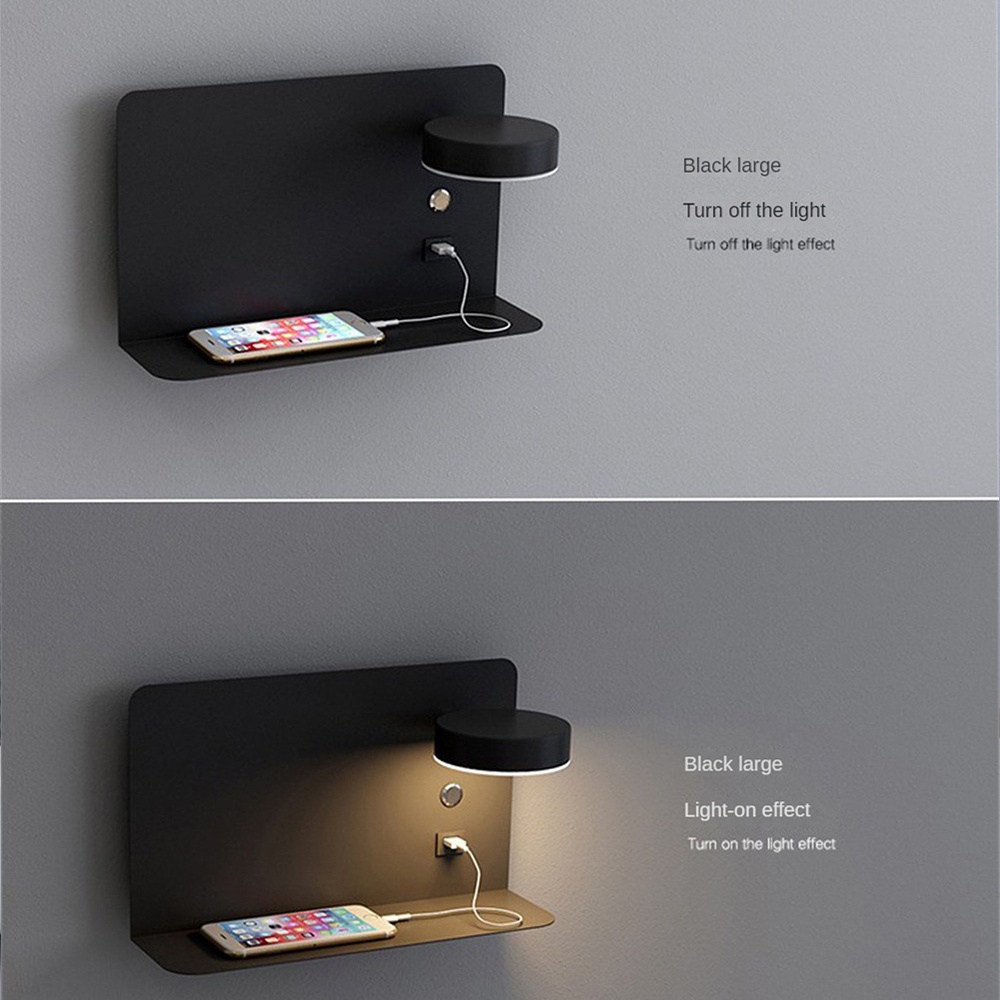 ไฟติดผนัง-led-พร้อมสวิตช์และอินเตอร์เฟส-usb-แฟชั่นสีขาวสีดำโคมไฟทางเดินโคมไฟทางเดินศิลปะโคมไฟโคมไฟติดผนังห้องนอนซินเทีย