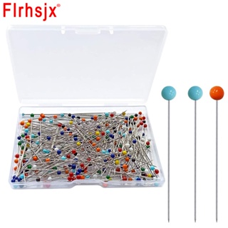 250pcs/lot Glass Ball Head Pins Straight Quilting Pins with Plastic Box for Sewing Craft Dressmaker Jewelry Decoration