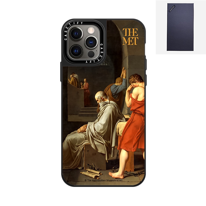 Casetify X The MET The death of Socrates เคสโทรศัพท์มือถือแบบกระจกแข็ง