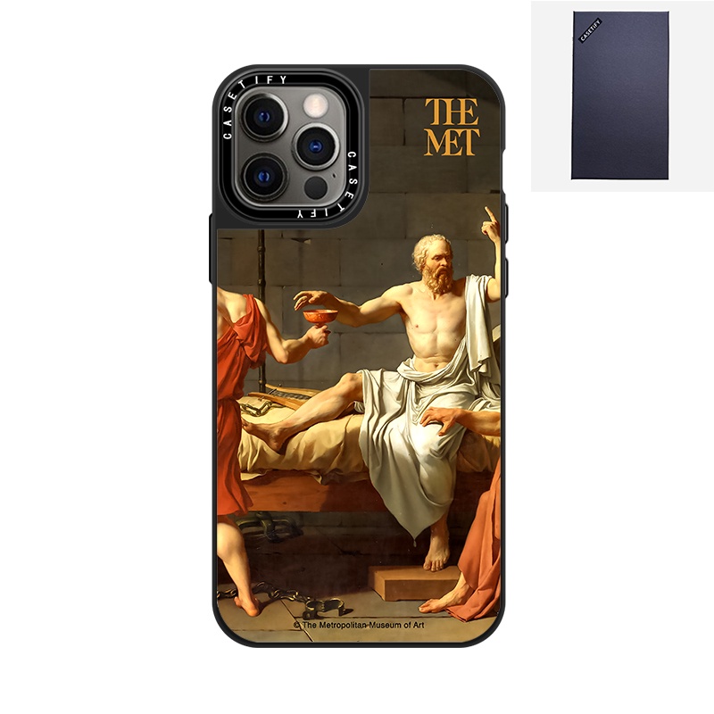 Casetify X The MET The death of Socrates เคสโทรศัพท์มือถือแบบกระจกแข็ง