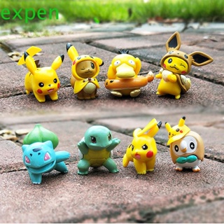 สินค้า Expen โมเดลฟิกเกอร์ Pikachu Pokemon Bulbasaur Psyduck Eevee สําหรับเด็ก