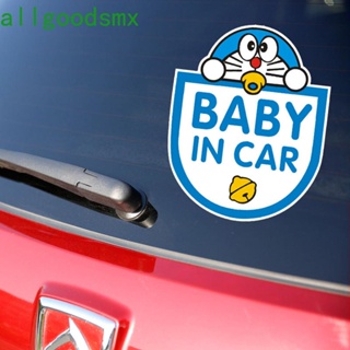 Allgoods สติ๊กเกอร์สะท้อนแสงลายการ์ตูน Baby In Car Shinchan Doraemon Chibi Marukochan สําหรับติดตกแต่งรถยนต์