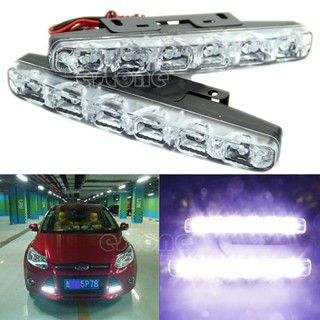 Edb* ไฟตัดหมอกซีนอน LED 6 ดวง สีขาว 2 ชิ้น