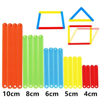 ของเล่นบล็อกคณิตศาสตร์ Montessori พลาสติก แถบประกบ หลายเหลี่ยม เพื่อการเรียนรู้ ช่วยสอน ของเล่นเพื่อการศึกษา สําหรับเด็ก 50 ชิ้น