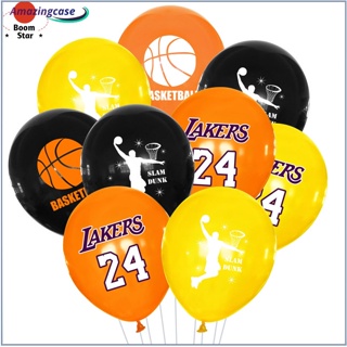 Amaz Kobe Lakers ลูกโป่งยาง เบอร์ . ลูกโป่ง NBA ที่ระลึก 24 ลูกโป่งสุขสันต์วันเกิด งานเลี้ยง วันหยุด เบบี้ชาวเวอร์