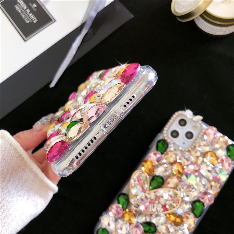 bl-เคสโทรศัพท์มือถือ-ประดับมุก-พลอยเทียม-กลิตเตอร์-หัวใจ-3d-หรูหรา-สําหรับ-iphone-14-pro-max-13-12-11-pro-max-xs-max-xr