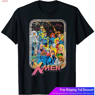 tshirt █♬♫♪♩ SKTT1 Marvelเสื้อยืดกีฬา Marvel X-Men Clic Vintage Comic Group Shot T-Shirt T-Shirt Marvel Round neck T-shi