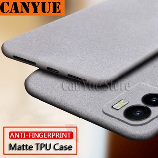 vivo Y100 Y01 Y02 Y02s Y15A Y15s Y16 Y22 Y22s Y35 Sand Matte Soft TPU Case Anti Fingerprint Back Rubber Cover Full Protection Phone Casing for vivo Y 100 01 02 02S 15A 15S 16 22 22S 35