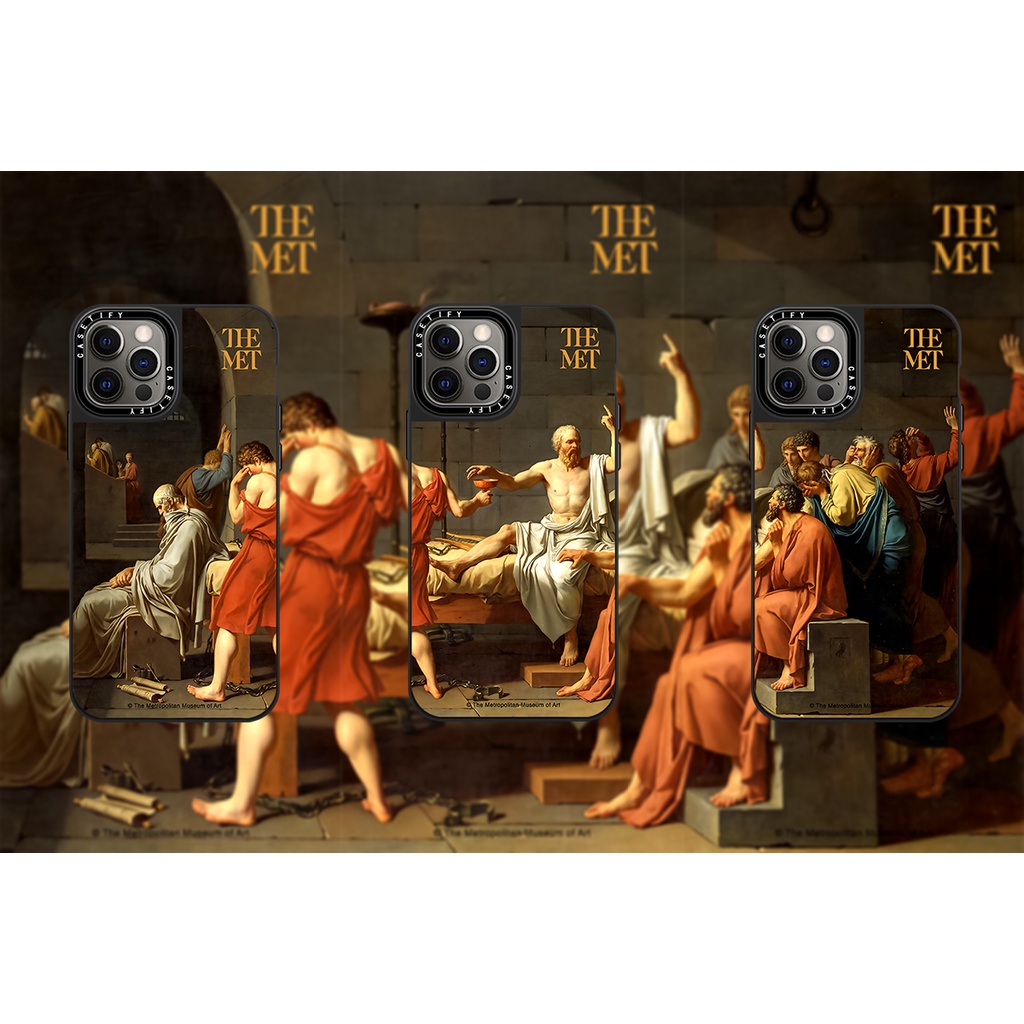Casetify X The MET The death of Socrates เคสโทรศัพท์มือถือแบบกระจกแข็ง