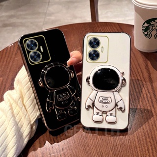 ใหม่ เคสโทรศัพท์มือถือแบบนิ่ม ลายนักบินอวกาศย้อนยุค พร้อมขาตั้ง สําหรับ Realme C55 NFC 2023 REALMEC55 NFC
