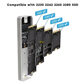 อะแดปเตอร์ BT M2 PCIE NVMe SSD Enclosure NVMe เป็น USB 10G USB3.2 USB-C รองรับ 2280 2260 2242 2230 SSD