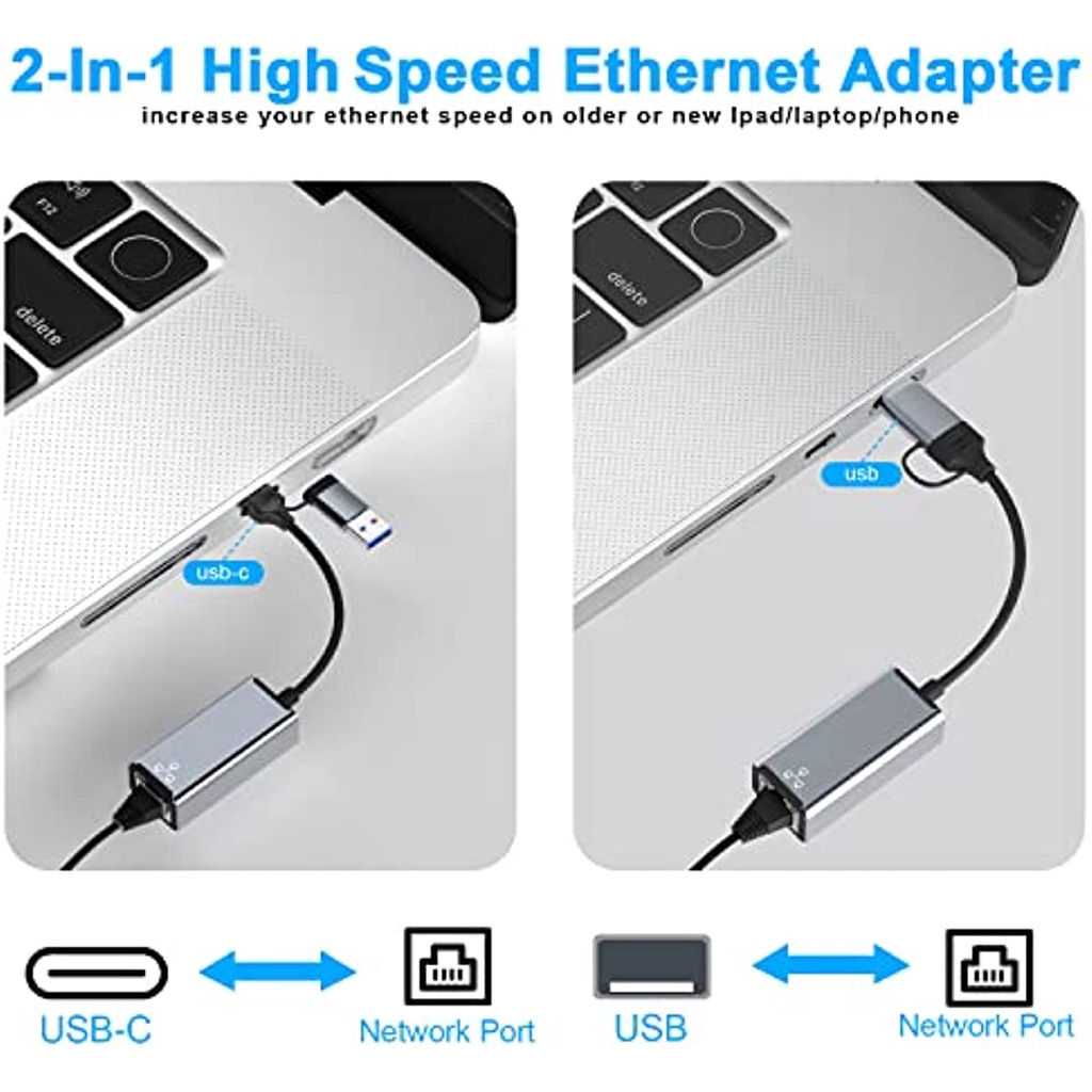 อะแดปเตอร์เครือข่ายอีเธอร์เน็ต-usb-c-เป็นอีเธอร์เน็ต-rj45-10-100-1000-gigabit-lan-สําหรับ-macbook-pro-air-galaxy-s21-s20-xps