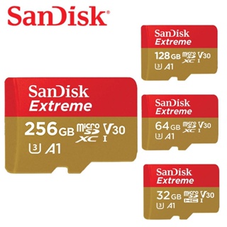 สินค้า SanDisk Extreme microSD Card ความเร็ว 100MB/S ความจุ  32 GB 64 GB 128 GB 256 GB Class10 เมมโมรี่การ์ด การ์ดหน่วยความจำ