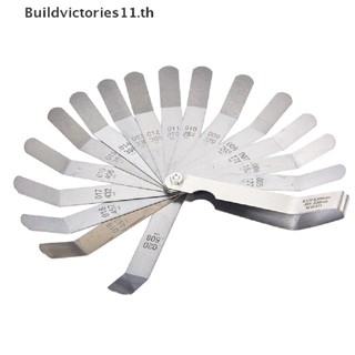 Buildvictories11   16 Blades Feeler Gauge Metric Gap Filler 0.127-0.508mm Valve Gage Measurment   TH