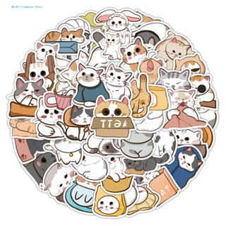 DR.BEI 60Pcs PVC Guitar Stickers Stationery Gift Hand Account Journal Album Scrapbook Cartoon Stickers Bear Pig Cat