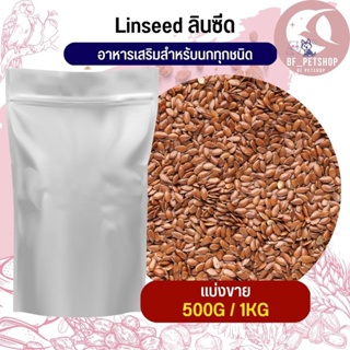 ลินซีด LinSeed อาหารนก กระต่าย หนู  กระรอก ชูก้า และสัตว์ฟันแทะ สินค้าสดใหม่ทุกชิ้น (แบ่งขาย 500G / 1KG)