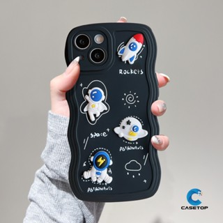 เคสโทรศัพท์มือถือ TPU นิ่ม ลายการ์ตูนนักบินอวกาศ 3D ขอบหยัก สําหรับ Realme C53 C33 C21Y C25Y C35 C12 C11 C17 C25 C30 C15 5 6i 10 9i 8 5i 7 5s 8i 7i C25s C20 8Pro C20A 9Pro+ 9 C3 เคส