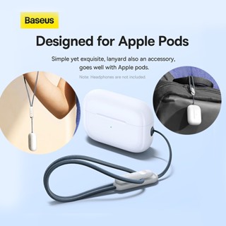 Baseus Lost สายคล้องหูฟัง สําหรับ Airpods Pro2 | เชือกไนล่อน สําหรับหูฟังบลูทูธไร้สาย | สายคล้องหูฟัง สีเทา