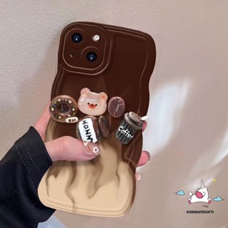 เคสโทรศัพท์มือถือนิ่ม ขอบหยัก ลายการ์ตูนโดนัท กาแฟ 3D สําหรับ Samsung A50 A14 A12 A13 A04s A50s A04 A53 A30s A03s A23 A32 A20 A02s A31 A04E A52s A22 A21s A52 A51 A33 A11 M32