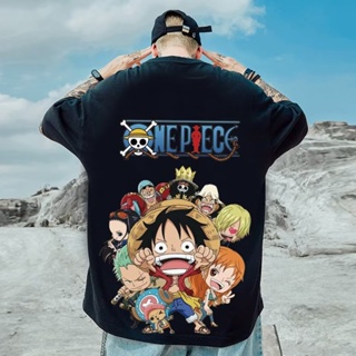 S-5XL 2022 Fashion Styles Retro Ins Style One Piece Anime Large Pattern Graphic Shirt Classic Loose Mens Oversized Tshi