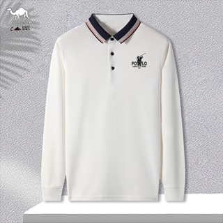 เสื้อโปโลแขนยาวลําลอง แฟชั่นสําหรับผู้ชาย มี 6 สี