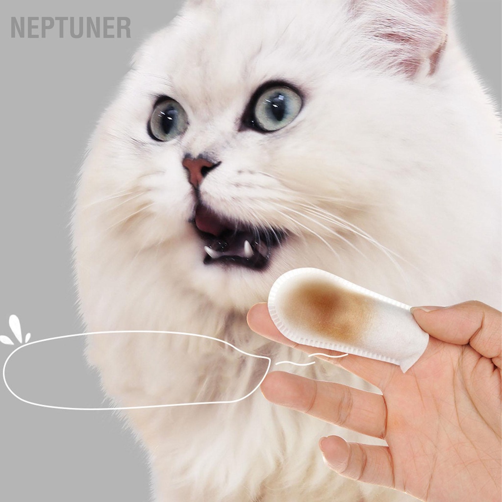 neptuner-ผ้าเช็ดทำความสะอาดฟันสุนัขขจัดคราบหินปูนและแคลคูลัส-pet-dental-care-finger-wipes-สำหรับแมวและสุนัข