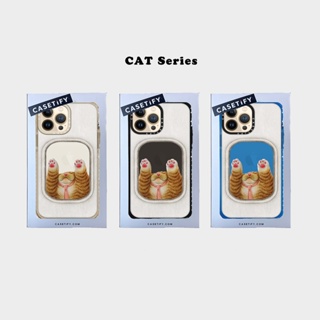 Casetify เคสโทรศัพท์มือถือ TPU นิ่ม ลายแมวอ้วน ขิง สําหรับ IPhone 14 13 12 11 Pro MAX Mini XS MAX XR X SE 6 6S 7 8 Plus