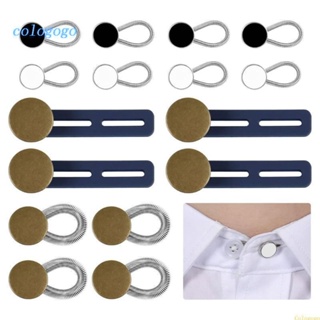 COLO 16pcs Button Extenders for Jeans Pants Button Extender No Sewing Waist Extenders Men Women Shirts Waistband Extensi