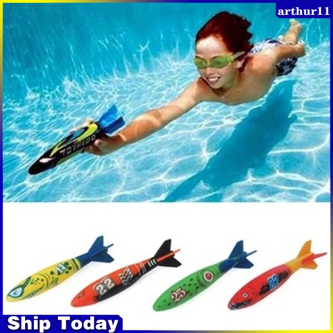 arthur-จรวดปลาฉลาม-ฤดูร้อน-ของเล่นโยนสระว่ายน้ํา-ตลก-เกมดําน้ํา-ของเล่นสําหรับเด็ก-ดําน้ํา-ปลาโลมา-อุปกรณ์เสริม