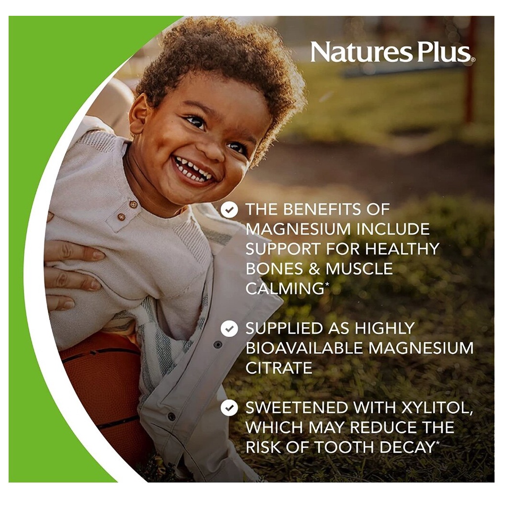 Kids [ แมกนีเซียม ] - NaturesPlus, MagKidz, Chewable Magnesium x 90 ...